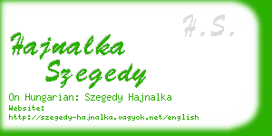 hajnalka szegedy business card